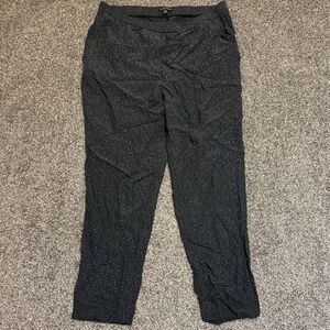 Eileen Fisher Pants Size M Womens Gray Dot Print Tencel Viscose Pull On‎ Tapered